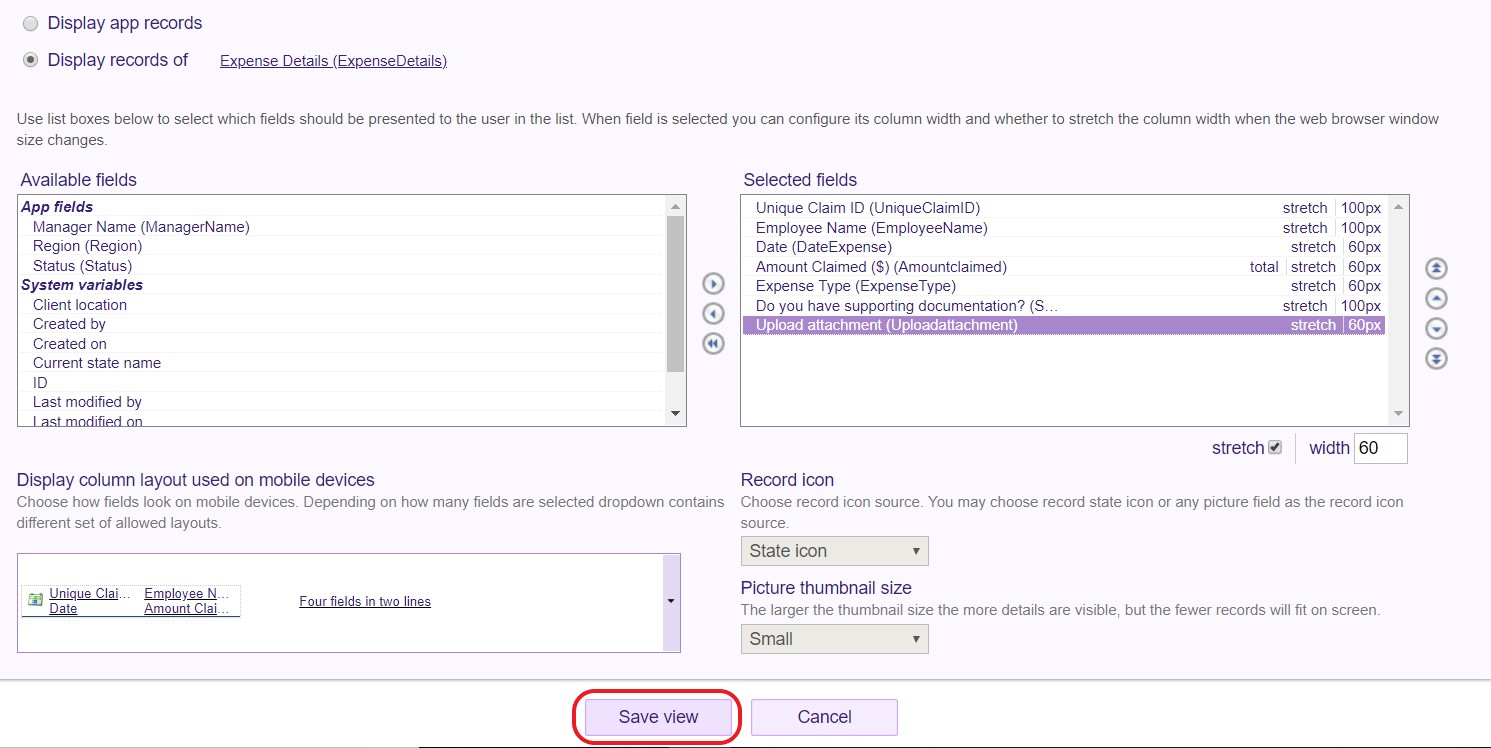 Flowfinity - Show column totals in views