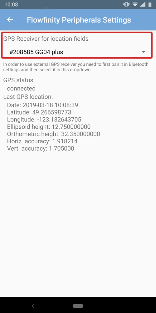 Flowfinity - Leica high precision GPS